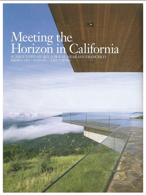 Architectural Digest Meeting The Horizon In California Jan 2005
