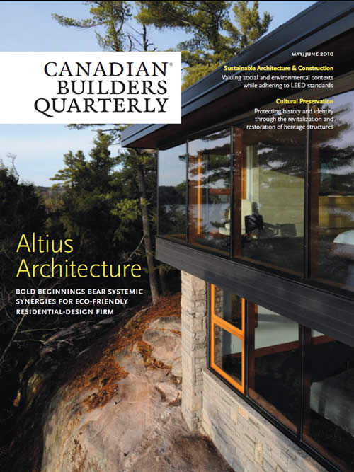 Canadian Builders Quarterly Altius Architecture May 2010