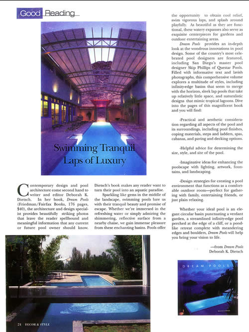Decor and Style Swimming Tranquil Laps Of Luxury