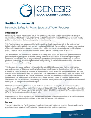 Click here for Position Statement #1 pdf